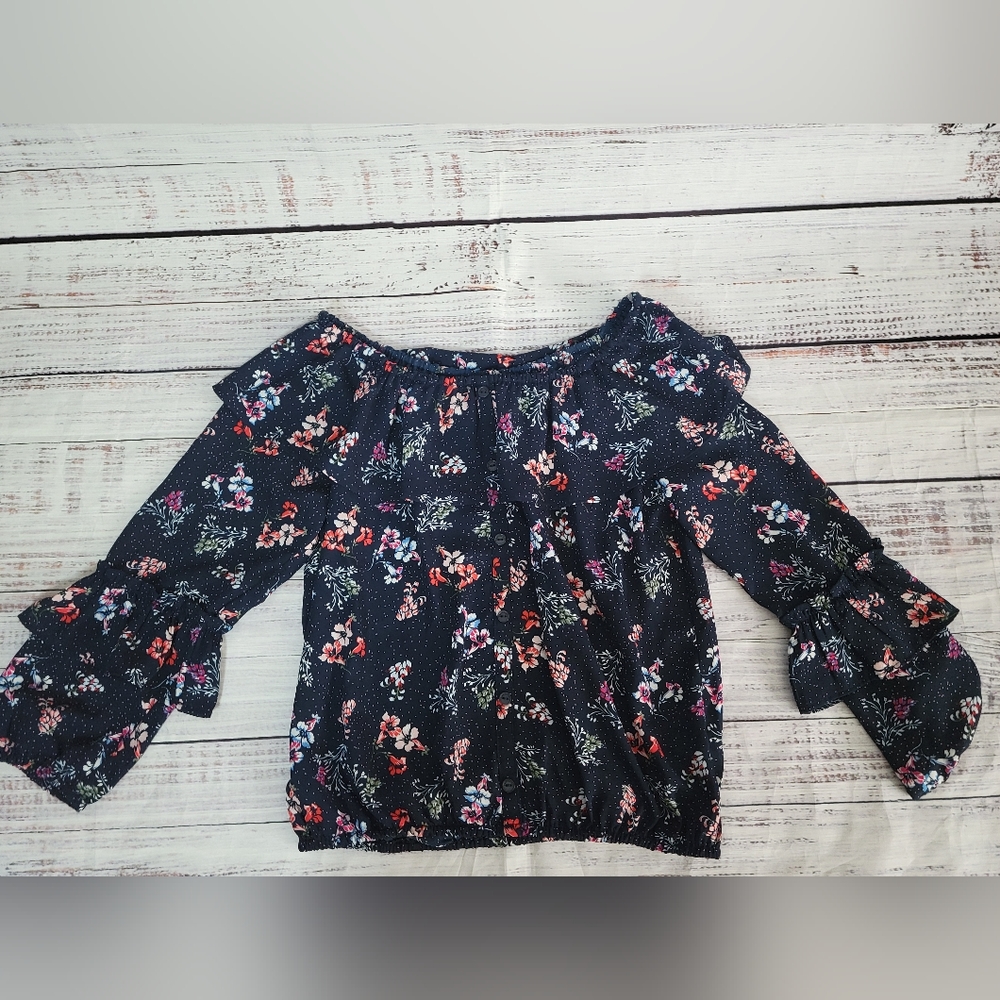 Sanctuary S Ruffle Ballet Neck Top - Picture 2 of 9
